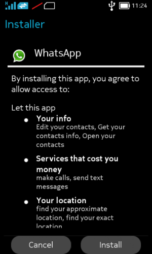Install WhatsApp Nokia X