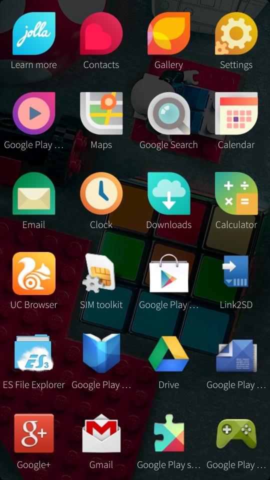 lockscreen of jolla launcher multitasking view of jolla launcher