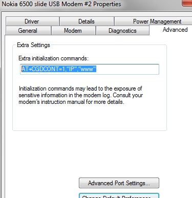 Extra Initialization Command