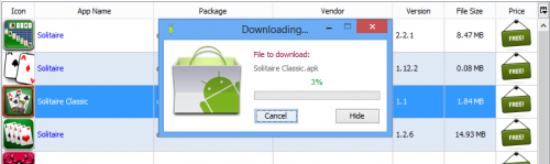 Downloading using Real APK Leecher