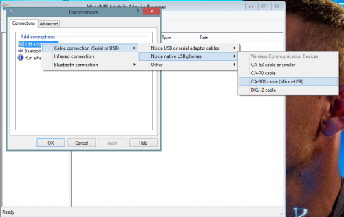 Add connection - MobiMb browser