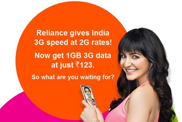 reliance 3g for 2g promo