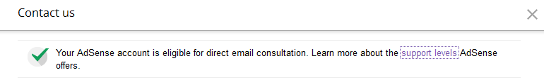 adsense email contact eligibility