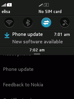 asha 501 update notification