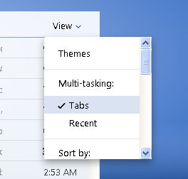 yahoo mail tabbed view