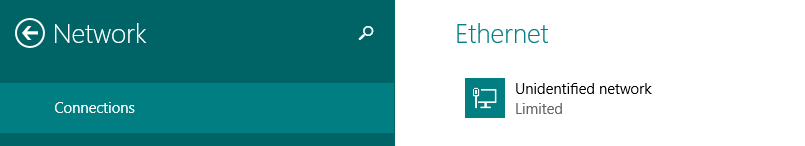 Connection Settings Windows 8.1