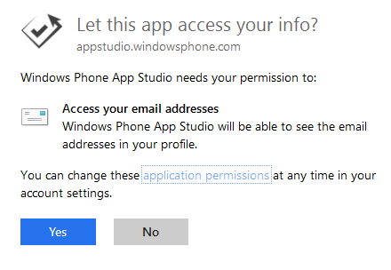 Let this app access your info