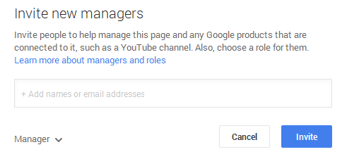 invite managers gplus