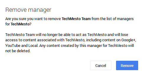 remove managers gplus