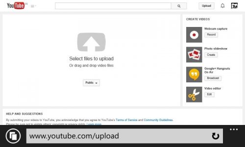 youtube upload