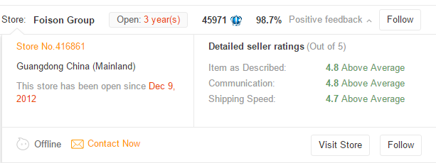 aliexpress seller badge