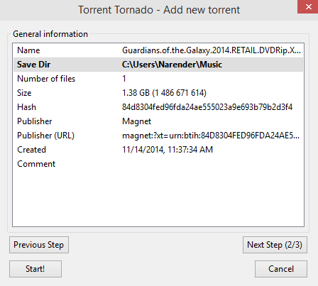 Add Torrent - Torrent Tornado Firefox