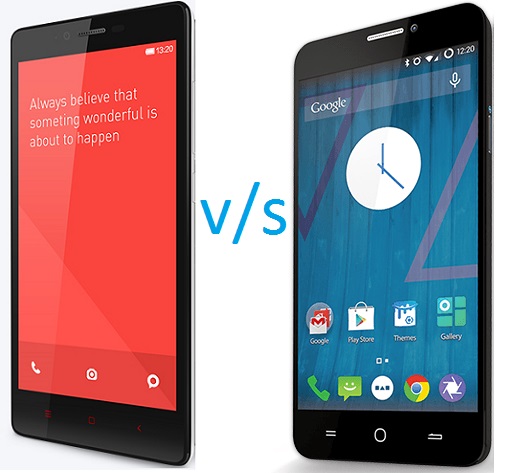 note 4g vs yureka front