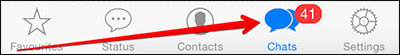tap chats whatsapp ios
