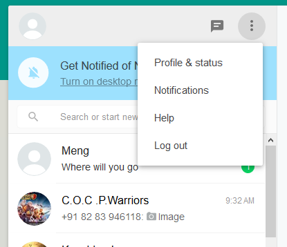 WhatsApp Web Logout
