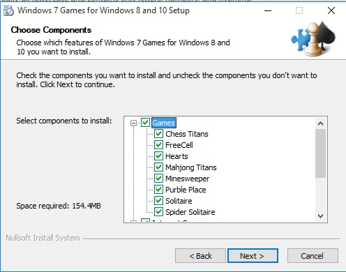 Setup Windows 7 games for Windows 10