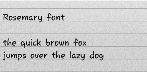 Rosemary font style