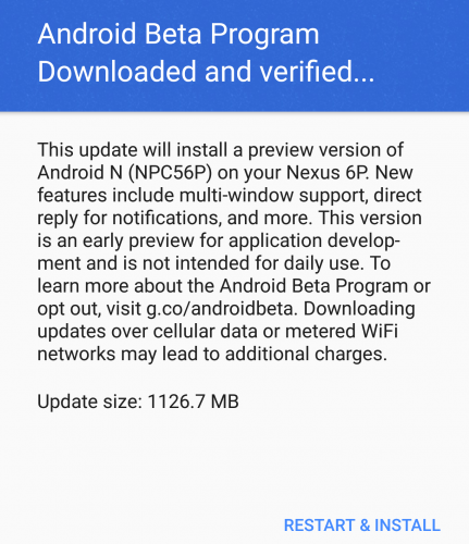 Android N-Rebbot & Install