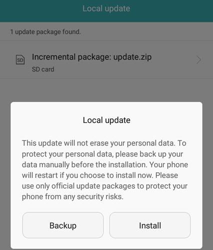 Local Update Honor 6