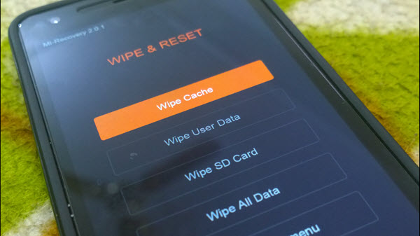 mi recovery wipe cache