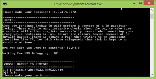 Restore TA Backup Sony Smartphones