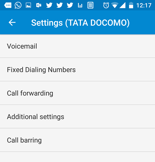 calling accounts sim settings