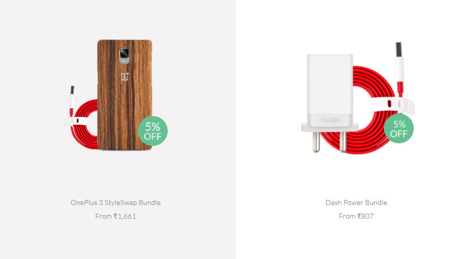 Listings on OnePlus Store