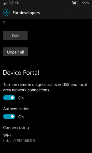 windows device portal