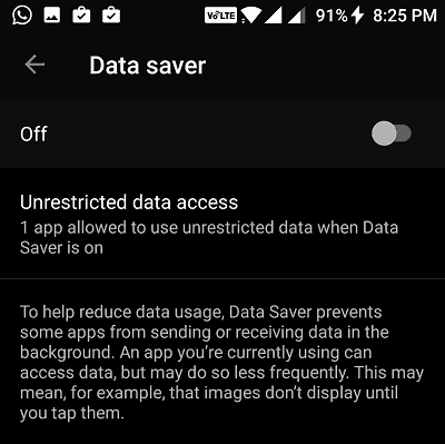 data saver OnePlus 3