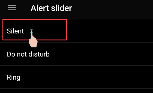 Alert Slider Settings