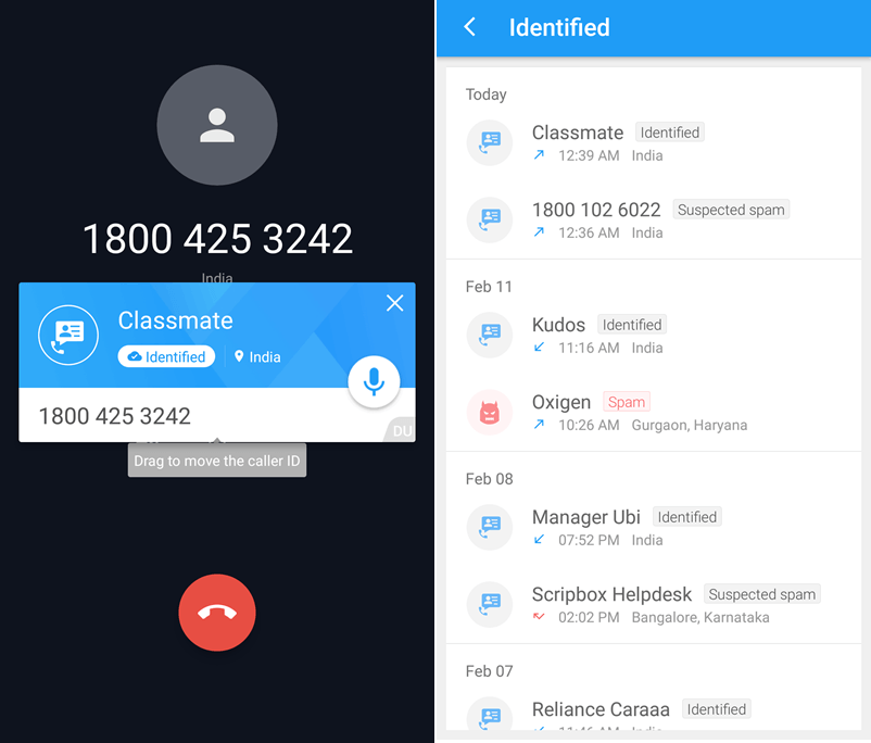 Du Caller ID & Identification