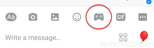 FB messenger game controller icon