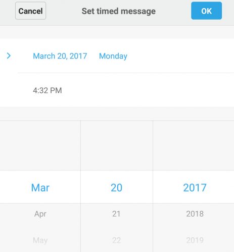 Timed Message Redmi Note 4