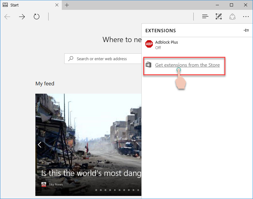 edge get extensions from the store