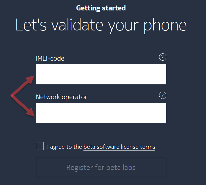 Nokia Beta Labs sign up