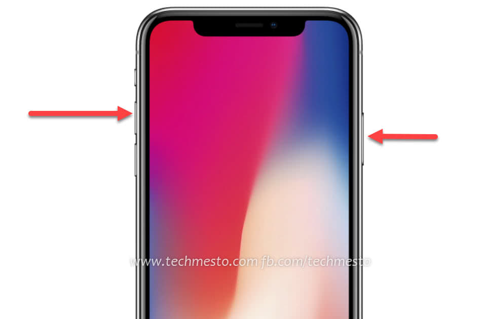 iPhone X screenshot key combination