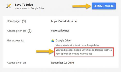 View permissions for apps connected to Google Account