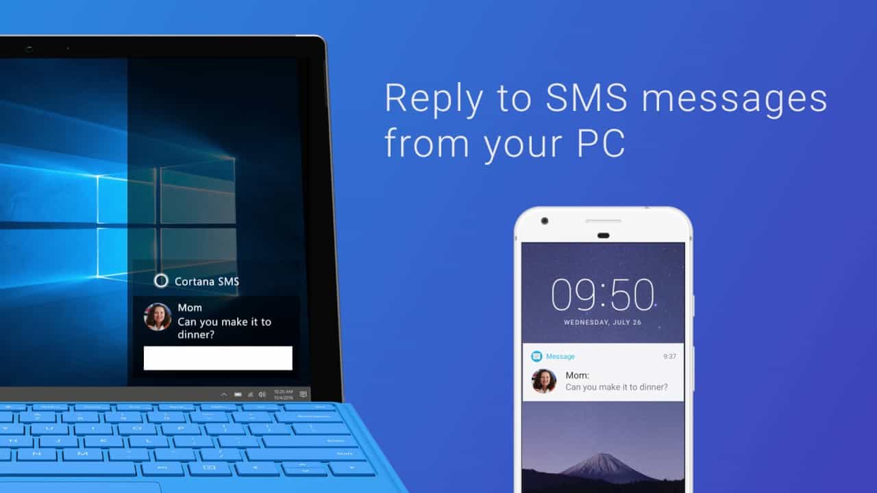 Cortana SMS reply