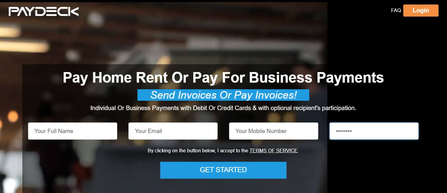 Create a PayDeck Account