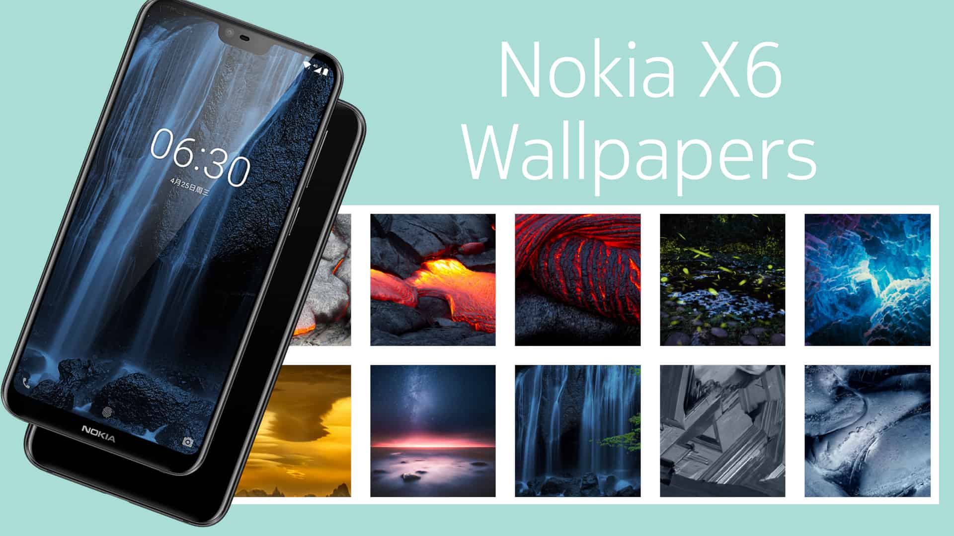 Nokia X6 stock wallpapers download
