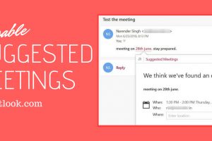 Disable Suggested Meetings in Outlook.com