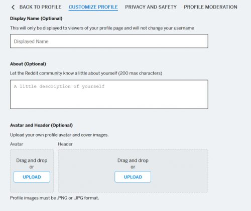 How to get the new Reddit profile and add your name, bio & avatar