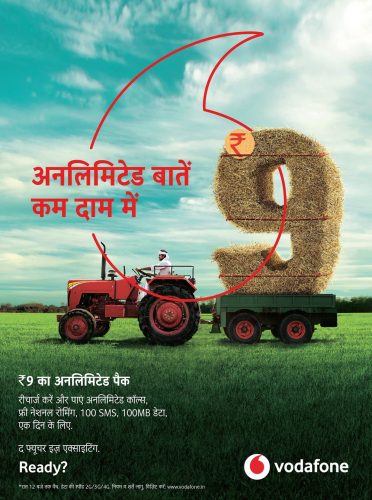 Vodafone Rs. 9 Unlimited Calling pack