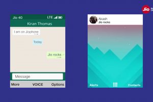WhatsApp running on Jio phone