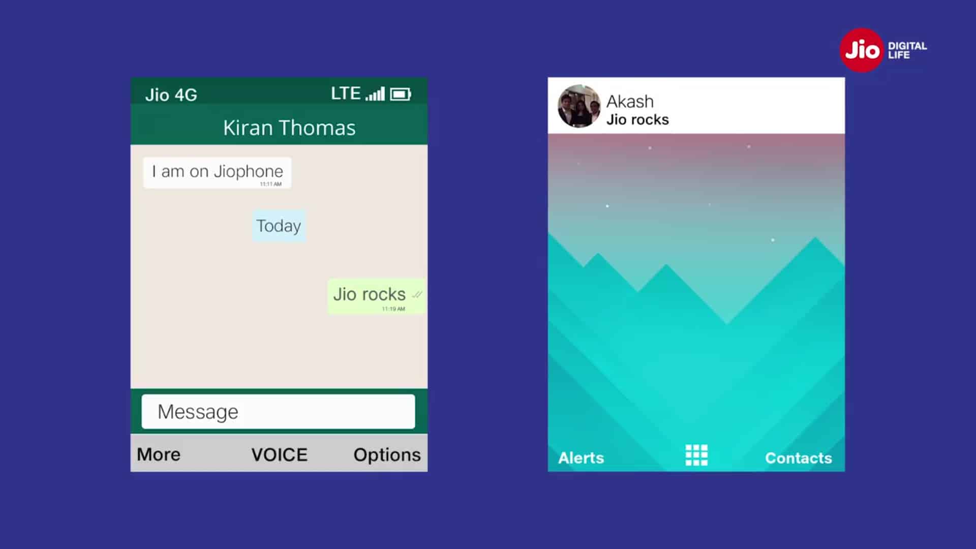 WhatsApp running on Jio phone