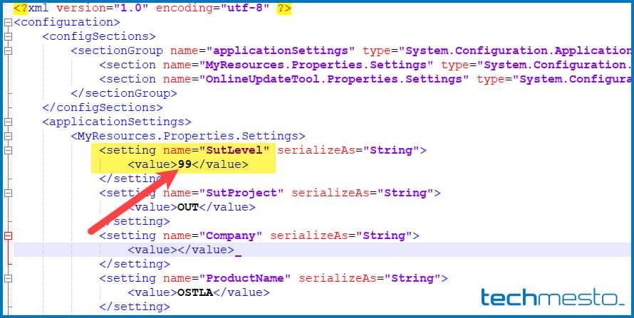 Nokia OST tool configuration file