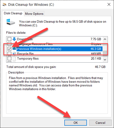 Clear the previous Windows installation