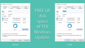 Free up Space on Drive C after updating WIndows 10