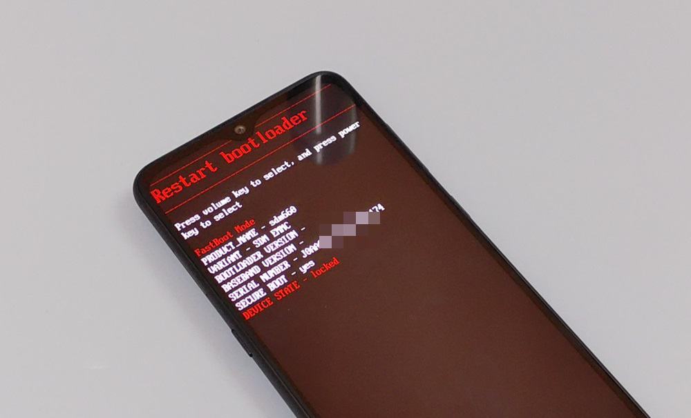 Fastboot mode on Nokia 7.2