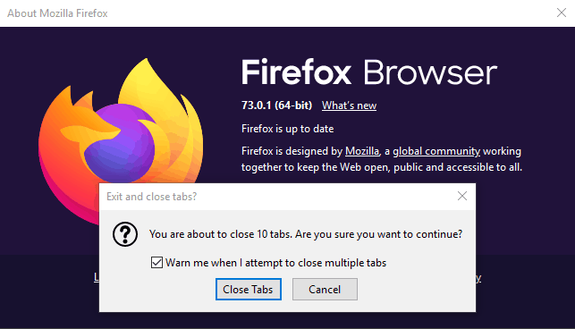Firefox close multiple tabs